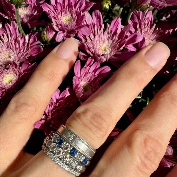 Tiffany & Co Platinum Forever Half-circle Diamond Ring - Picture 6 of 6